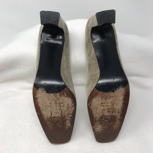 Stuart Weitzman Mid Heel Leather Slip On Pump Size 7 - Picture 6 of 8